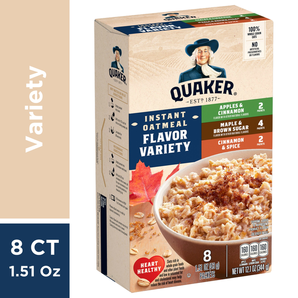 Cereal & Granola Quaker Instant Oatmeal, Flavor Variety - Pack hero