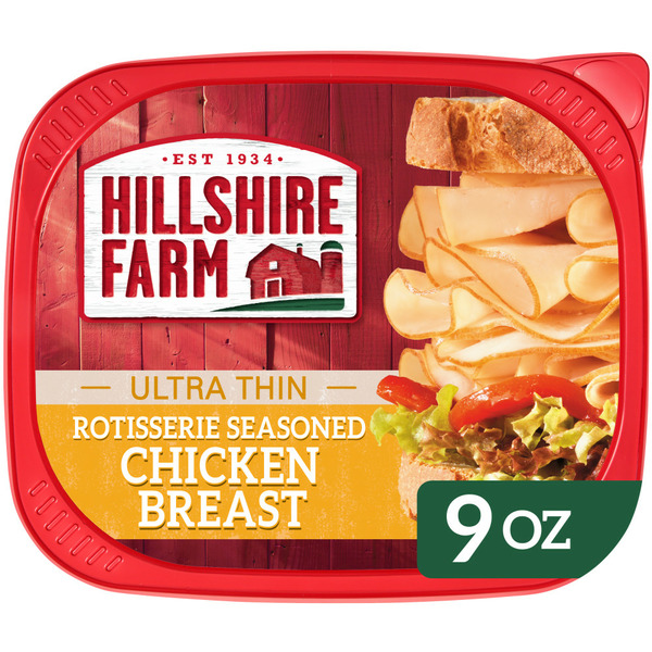 Lunch Meat Hillshire Farm Ultra Thin Sliced Lunchmeat, Rotisserie Chicken hero