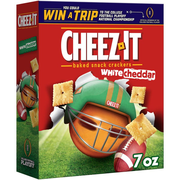 Crackers Cheez-It Cheese Crackers, Baked Snack Crackers, White Cheddar hero