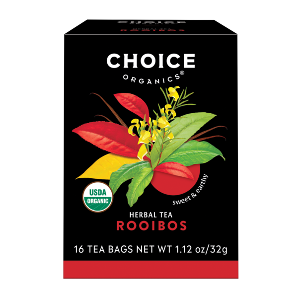 Tea Choice Organics Herbal Tea, Rooibos Red Tea, Sweet & Earthy, Caffeine Free, Organic Tea Bags hero