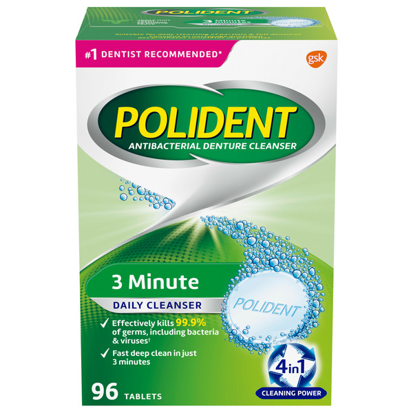 Oral Hygiene Polident 5 Minute Denture Cleanser hero