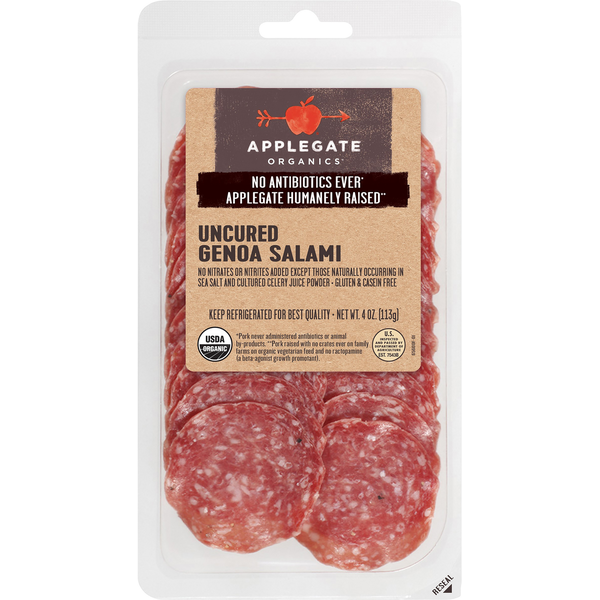 Cold Cuts Applegate Organics Organic Genoa Salami hero