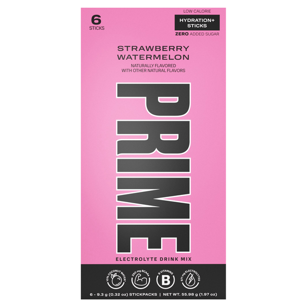 Energy & Sports Drinks Prime Hydration+ Sticks, Strawberry Watermelon hero