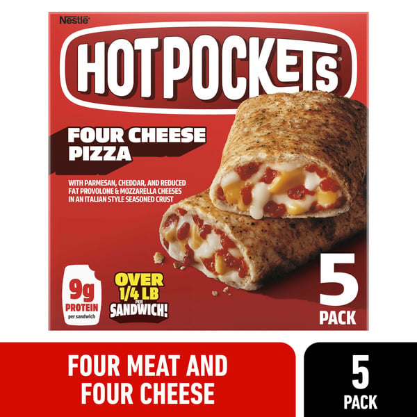 Frozen Meals Hot Pockets Four Cheese Pizza Frozen Sandwiches hero