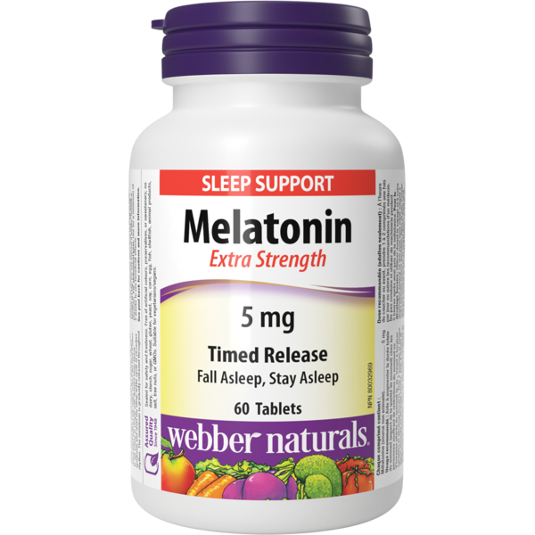 Natural Value Webber Naturals Melatonin Extra Strength Timed Release 5 Mg hero