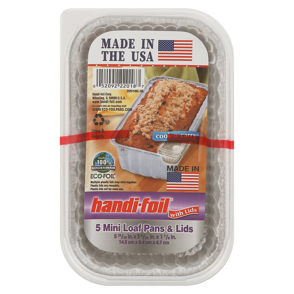 Kitchen Supplies Handi-foil Loaf Pans & Lids, Mini hero