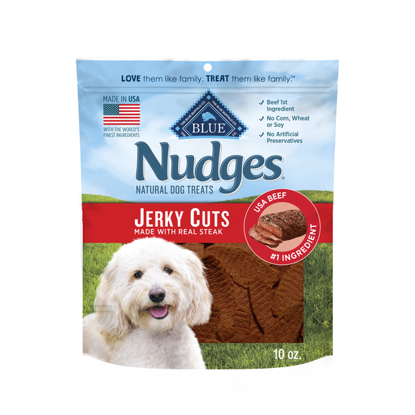 Dog Food Blue Buffalo Nudges Jerky Cuts Natural Dog Treats, Steak hero