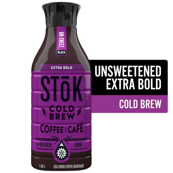 STōK Cold Brew Coffee, Black, Extra Bold, Unsweetened, No Cream, hero