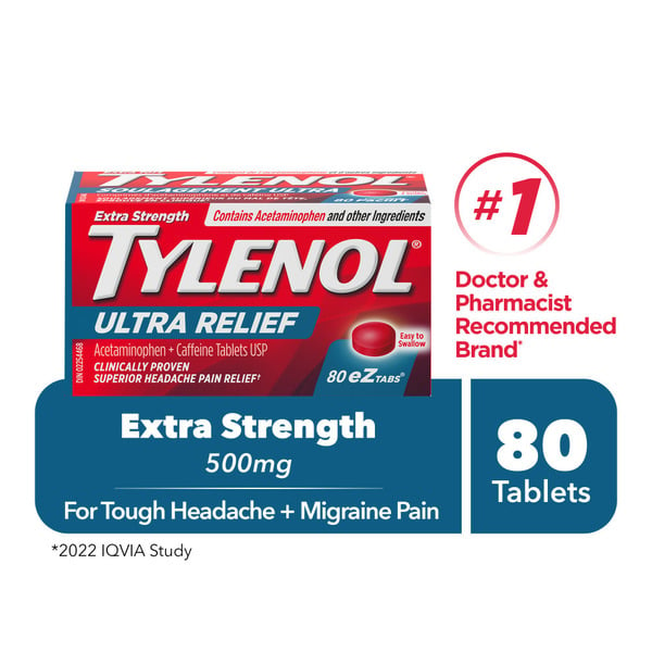 Pain Relievers Tylenol Adult Ultra Relief Pain Relief 500 Mg Ez Tablets hero