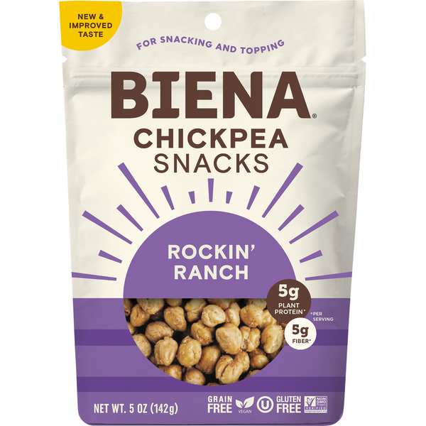 Crackers Biena Chickpea Snacks, Rockin' Ranch hero