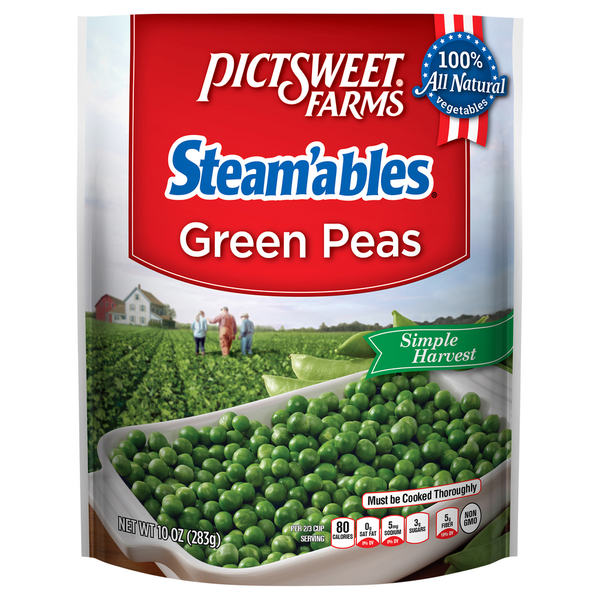 Frozen Produce Pictsweet Farms Steamables Farm Simple Harvest Green Peas hero