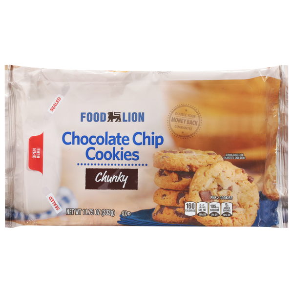 Packaged Cookies Food Lion Cookies, Chocolate Chip, Chunky hero