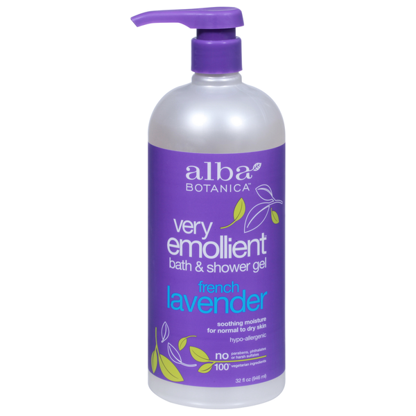 Body Care | Lotion, Sunscreen Alba Botanica Bath & Shower Gel, French Lavender, Very Emollient hero