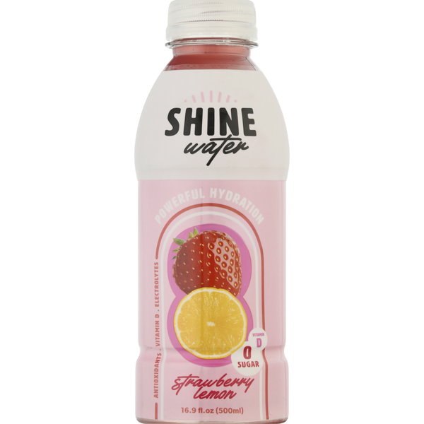 Water, Seltzer & Sparkling Water Shine Powerful Hydration Water, Strawberry Lemon hero