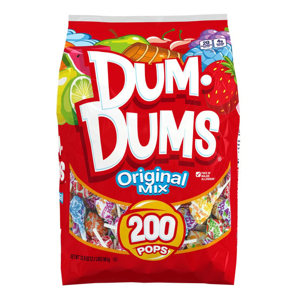 Candy & Chocolate Dum Dums Original Mix, Lollipops, Assorted Flavor Candy hero