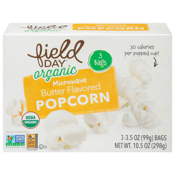 Popcorn & Jerky FIELD DAY Popcorn, Microwave, Butter Flavored hero