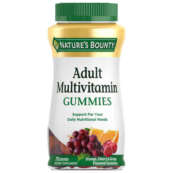 Vitamins & Supplements Nature's Bounty Multivitamin, Adult, Orange/Cherry/Grape, Gummies hero