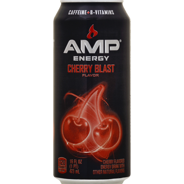 Energy & Sports Drinks AMP Energy Drink, Cherry Blast Flavor hero