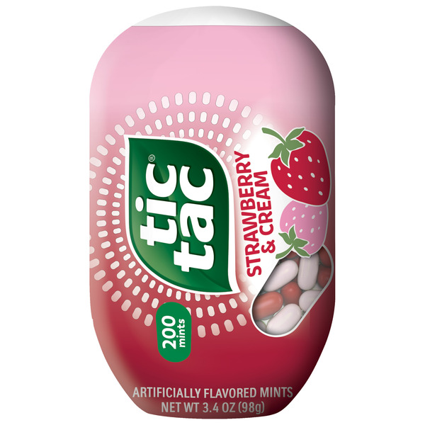 Tic Tac Fresh Breath Mints, Strawberry and Cream, Bulk Hard Candy Mints hero