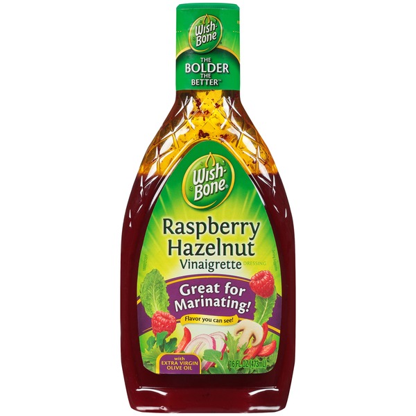 Salad Dressing & Toppings Wish-Bone Raspberry Hazelnut Vinaigrette Dressing hero