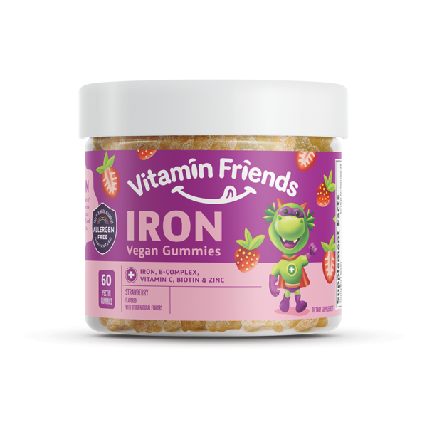 Vitamins & Supplements Vitamin Friends Kids Iron Vegan Gummies, Original Strawberry Flavor hero