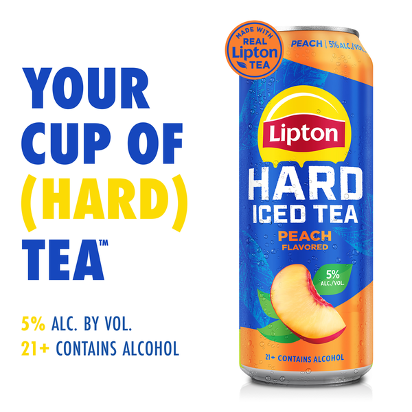 Malt Beverages Lipton Hard Iced Tea Hard Iced Peach Tea 24 fl oz Can hero