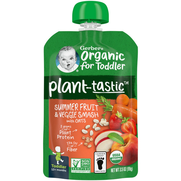 Baby Food & Formula Gerber Toddler Food Summer Fruit & Veggie Smoothie Pouch hero