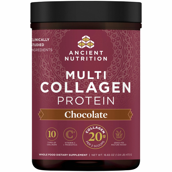 Ancient Nutrition Multi Collagen Protein, Chocolate hero