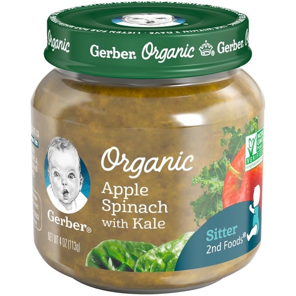 Baby Food & Formula Gerber Baby Food Apple Spinach Kale Jar hero