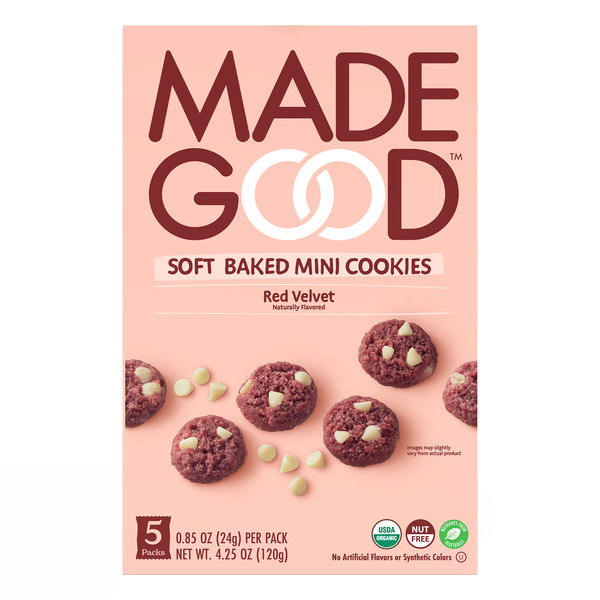 Bakery Desserts MadeGood Red Velvet Soft Baked Mini Cookies hero