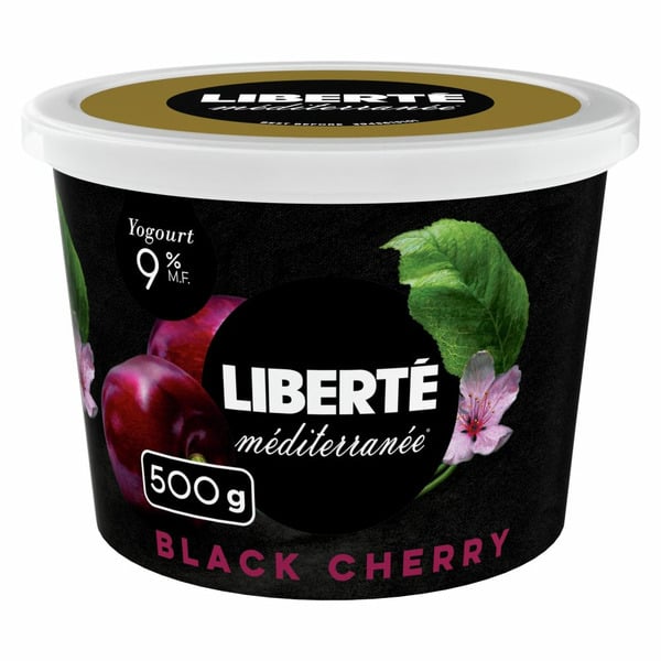 Yogurt Liberté Méditerranée 9% Yogurt, Black Cherry hero