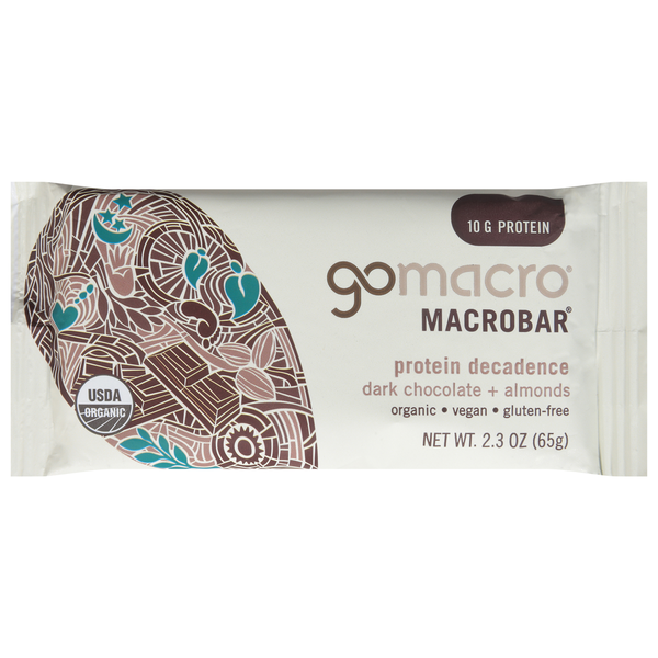 Candy & Chocolate GoMacro MacroBar, Dark Chocolate + Almonds hero