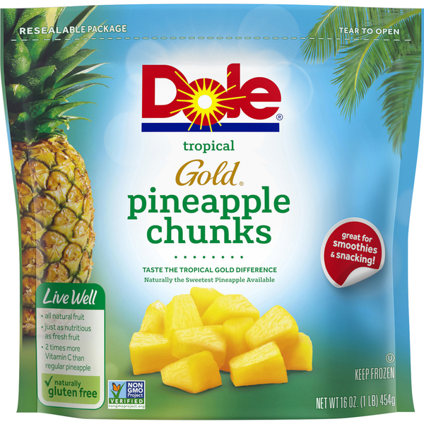 Frozen Produce Dole Gold Tropical Pineapple Chunks hero