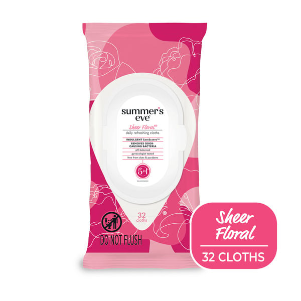 Feminine Care Summer's Eve Feminine Cleansing Wipes, Sheer Floral hero