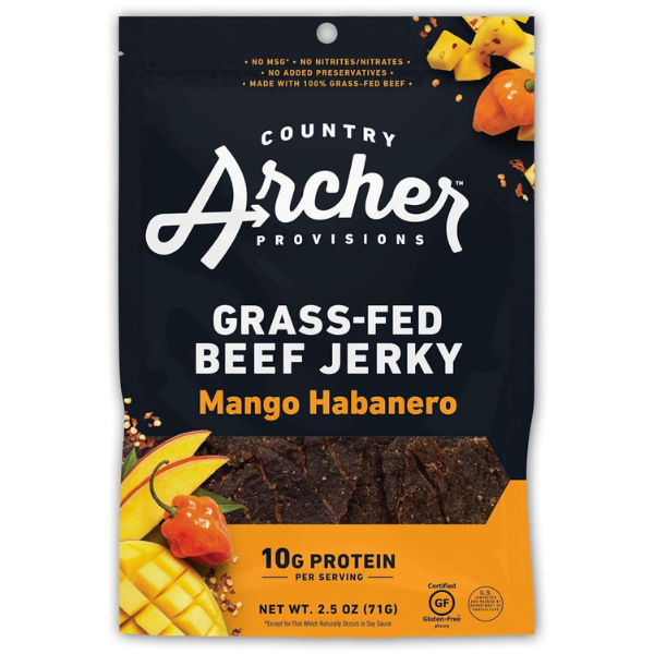 Country Archer Beef Jerky, Mango Habanero, Grass-Fed hero