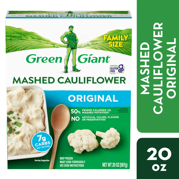 Frozen Appetizers & Sides Green Giant Mashed Cauliflower, Frozen Food hero