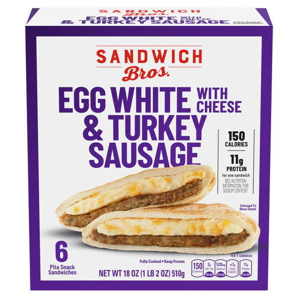 Breakfast Sandwich Bros. Egg and Cheese Flatbread Pocket Breakfast Sandwiches Frozen Sandwiches hero