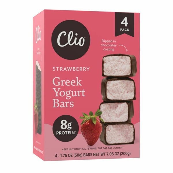 Yogurt Clio Strawberry Greek Yogurt Bars hero