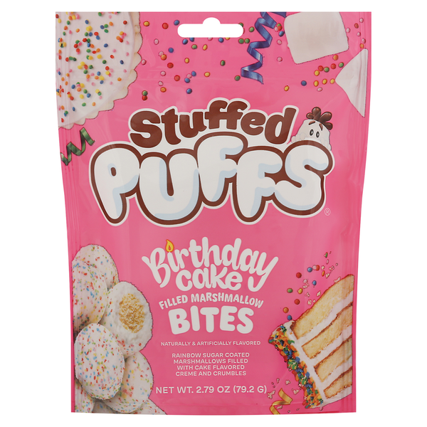 Stuffed Puffs Filled Marshmallow, Birthday Cake, Bites hero