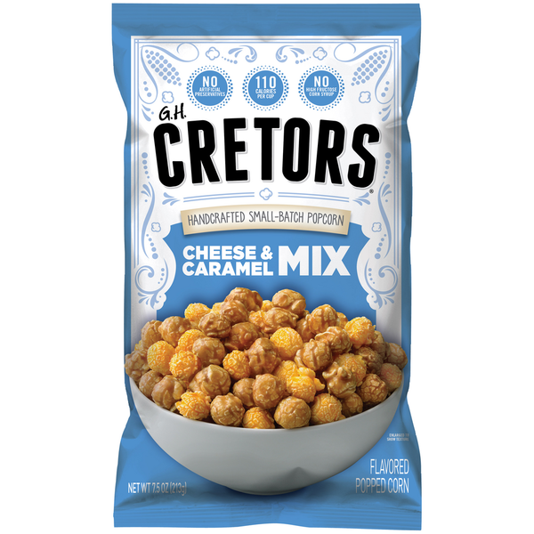 Popcorn GH Cretors Flavored Popped Corn, Cheese & Caramel Mix hero