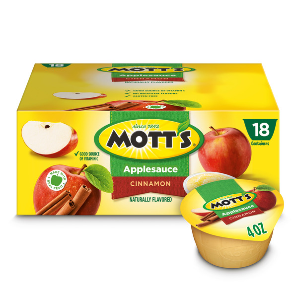 Canned Fruit & Applesauce Mott's Cinnamon Applesauce hero