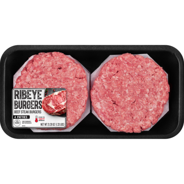 Meat Counter Ibp Ribeye Beef Steak Burgers hero