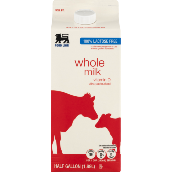 Milk, Soy & Lactose Free Food Lion Lactose Free Whole Milk hero