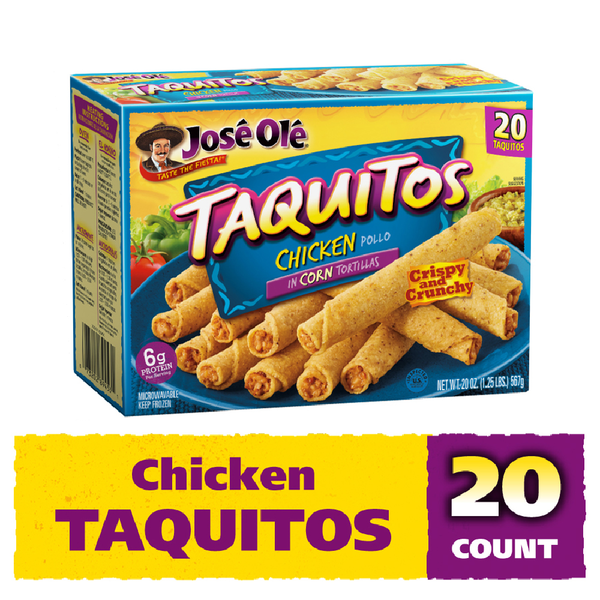 Frozen Appetizers & Sides José Olé Chicken Corn Taquitos hero