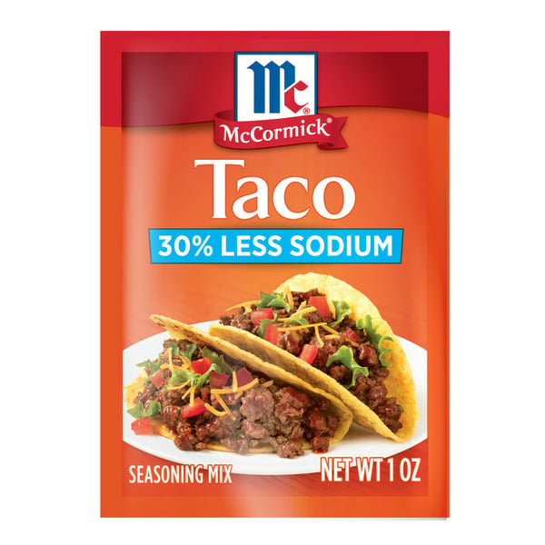 Spices & Seasonings McCormick® 30% Less Sodium Taco Seasoning Mix hero