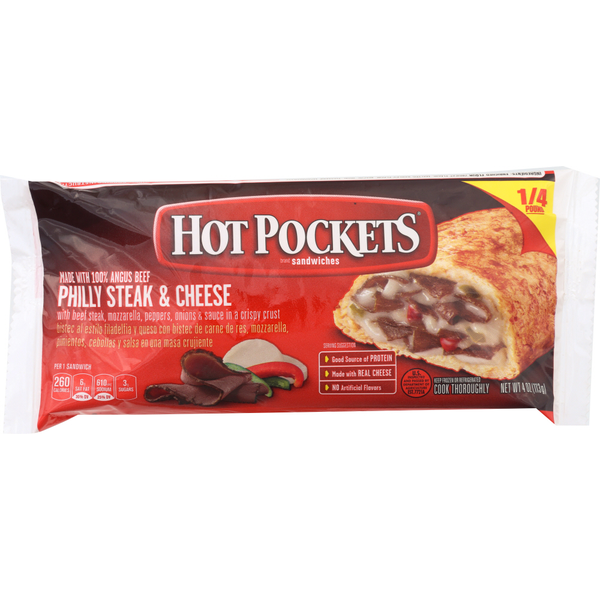 Prepared Meals Hot Pockets Hot Pocket Philly Steak & Cheese hero