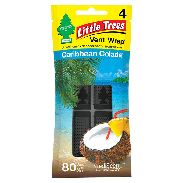 Automotive Little Trees Car Air Freshener, Vent Wrap, Caribbean Colada hero