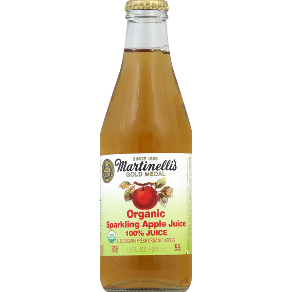 Refrigerated Martinelli's 100% Juice, Sparkling Apple, Organic hero