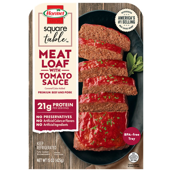 Frozen Meals Hormel Square Table Homestyle Meatloaf With Tomato Sauce hero