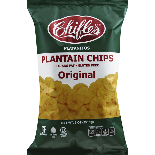 Popcorn & Jerky Chifles Plantain Chips, Original hero